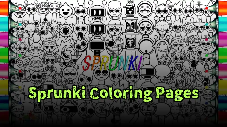 Sprunki Coloring Pages Logo