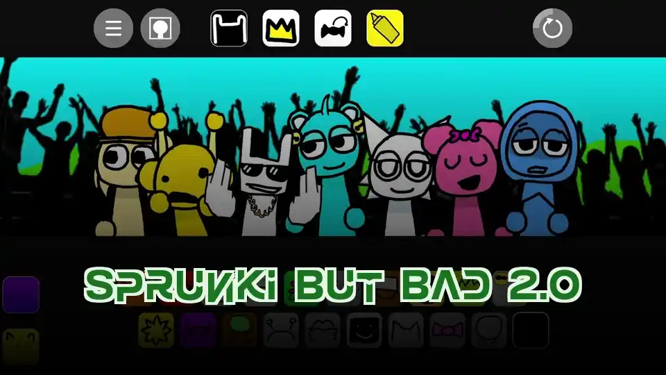 Sprunki But Bad 2.0 Logo