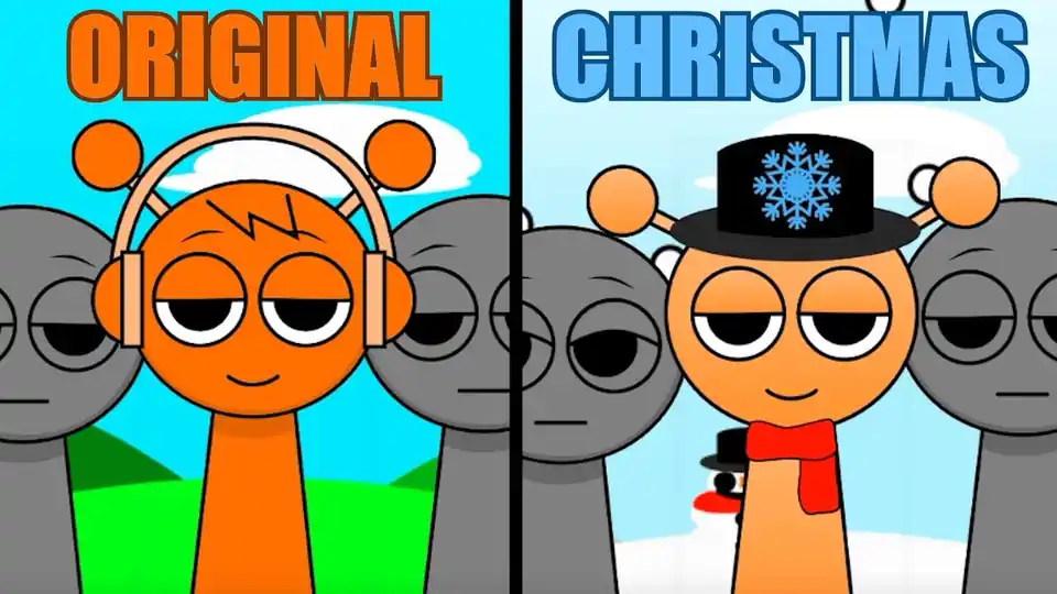 Sprunki But Its Christmas Logo