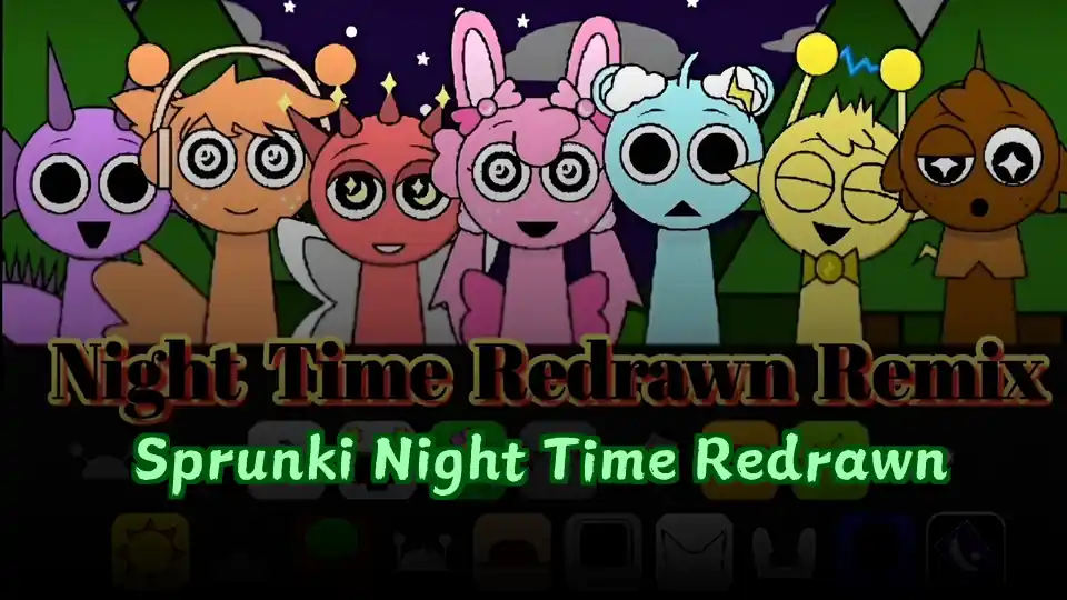 Sprunki Night Time Redrawn Logo