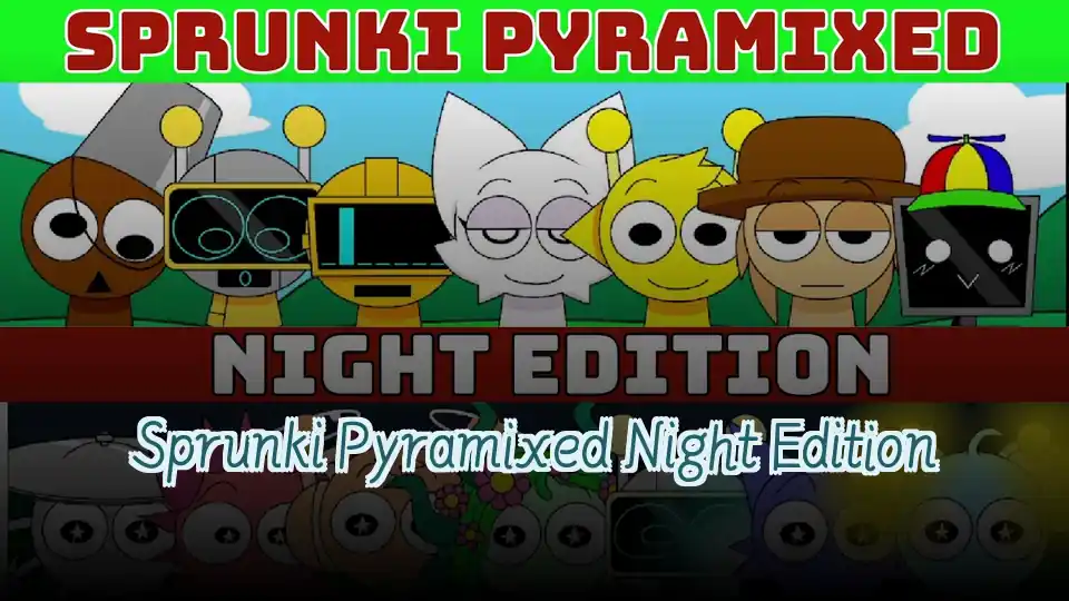 Sprunki Pyramixed: Night Edition Logo