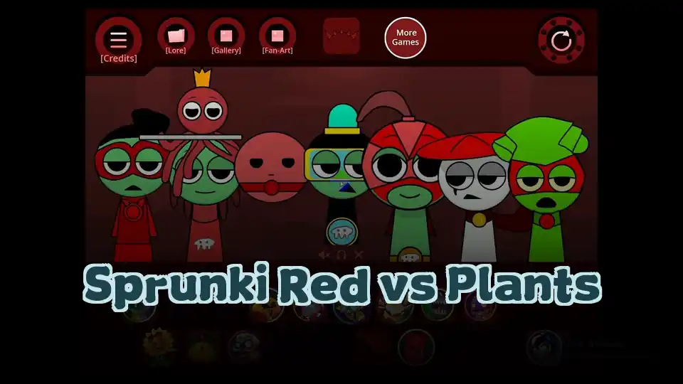 Sprunki Red vs Plants Logo