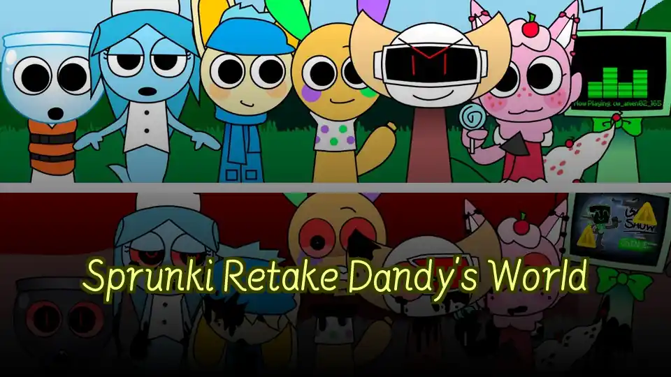 Sprunki Retake Dandy's World Logo