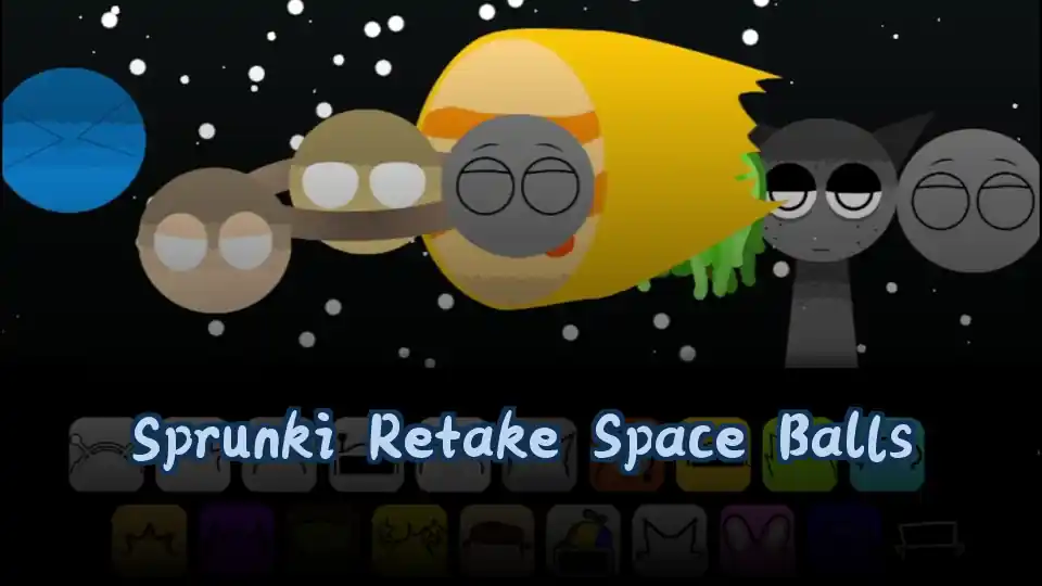 Sprunki Retake Space Balls Logo