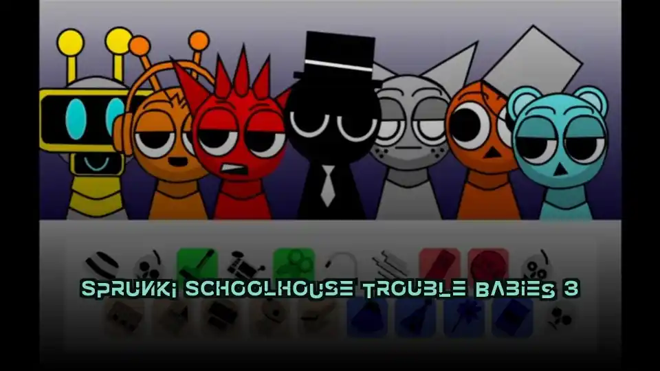 Sprunki Schoolhouse Trouble Babies 3 Logo