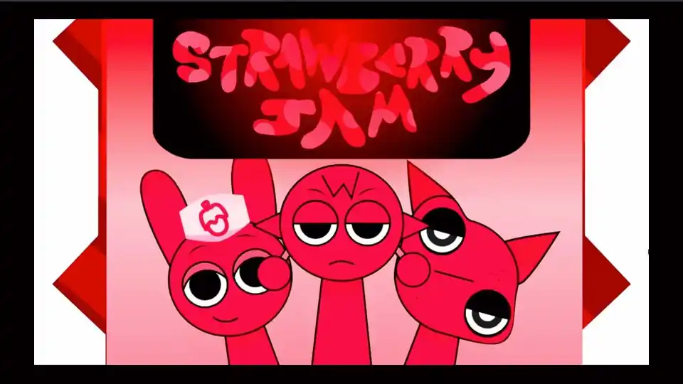 Strawberry Jam but Sprunki Logo