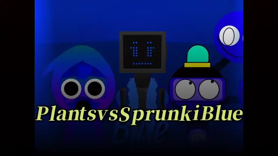 Plants vs Sprunki Blue Logo
