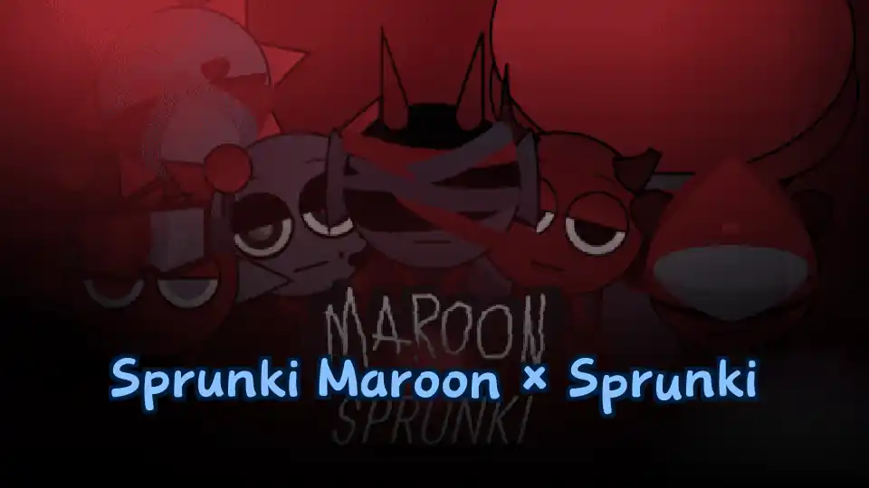 Sprunki Maroon × Sprunki Logo