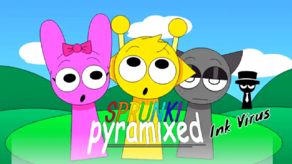 Sprunki Pyramixed Ink Virus Logo