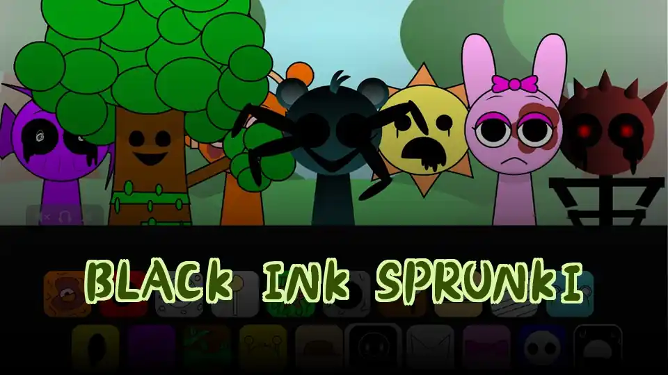 BLACK INK SPRUNKI Logo