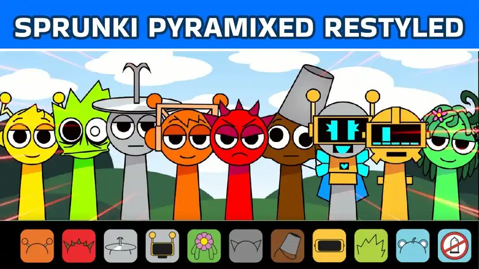 Sprunki Pyramixed Restyled Logo