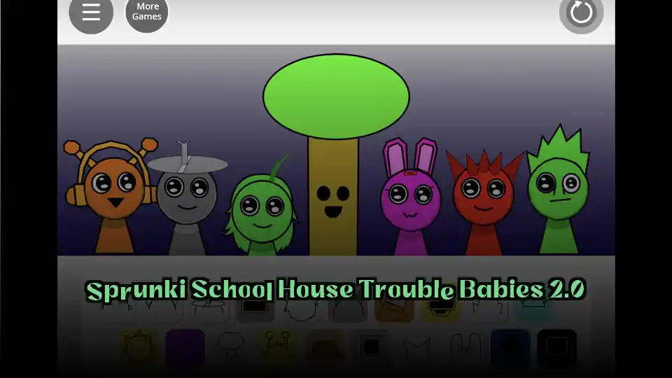 Sprunki School House Trouble Babies 2.0 Logo